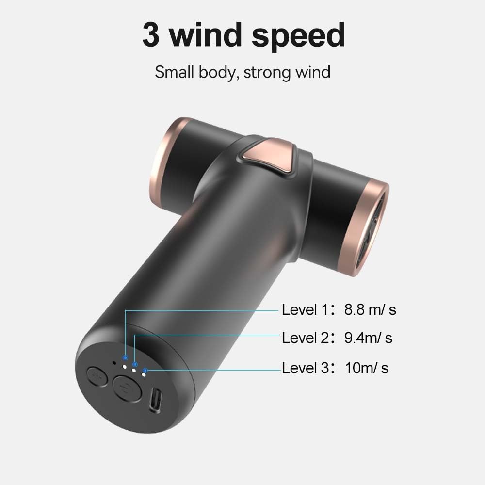 Cordless Hair Dryer No Hot Air, Mini Blow Dryer, Aluminum Air Duster Keyboard Cleaner for Computer Keyboard Electronics Cleaning, Outdoor Hiking, Camping, Air Cushion Inflation