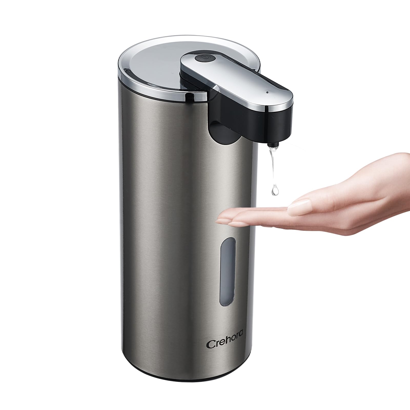 Automatic Soap Dispenser, Automatic Soap Dispenser Touchless, Kitchen & Bathroom, 3 Adjustable Volume for Liquid Soap, Water-Resistant, Hotel, Restaurant and School, Clog-Free, Stainless Steel