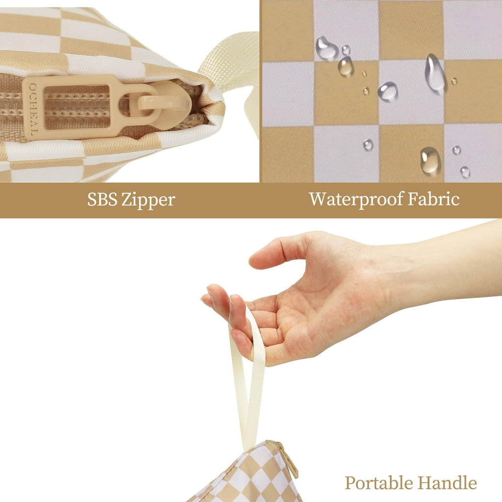 Ethereal Clear Makeup Bag, TSA Travel Makeup Organizer Bag Rose Gold Makeup Bags for Women Small Cosmetic Bag Portable Makeup Bag for Purse