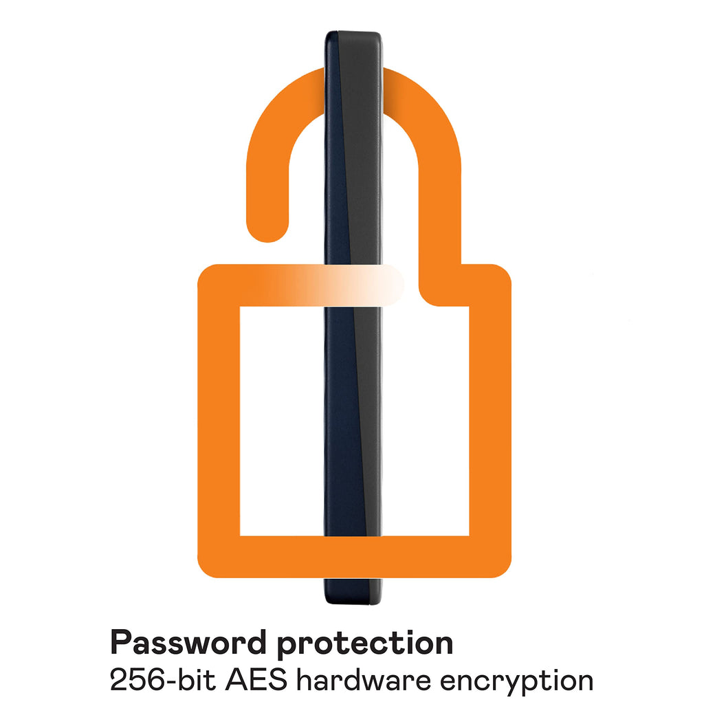 WD 4TB My Passport, Portable External Hard Drive, Black, backup software with defense against ransomware, and password protection, USB 3.1/USB 3.0 compatible - WDBPKJ0040BBK-WESN