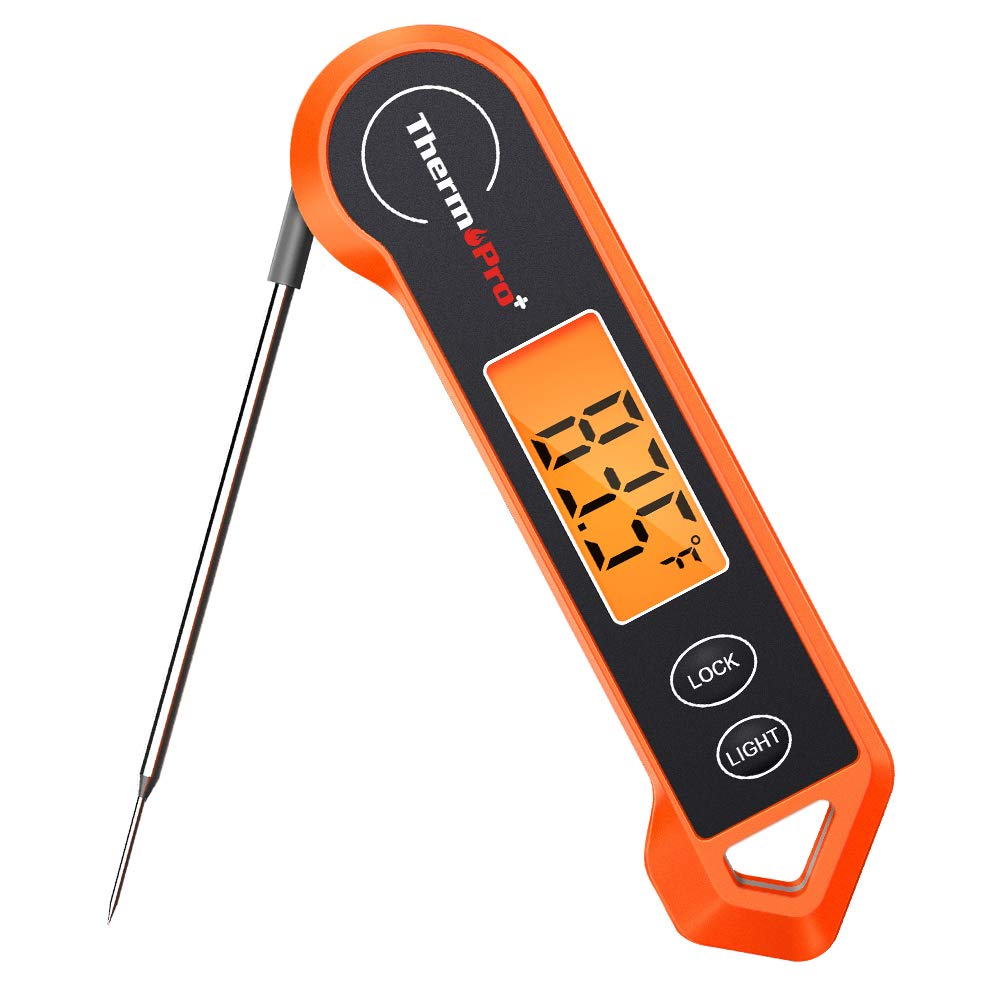 ThermoPro TP19H Waterproof Digital Meat Thermometer for Grilling with Ambidextrous Backlit and Motion Sensing Kitchen Cooking Food Thermometer for BBQ Grill Smoker Oil Fry Candy Thermometer