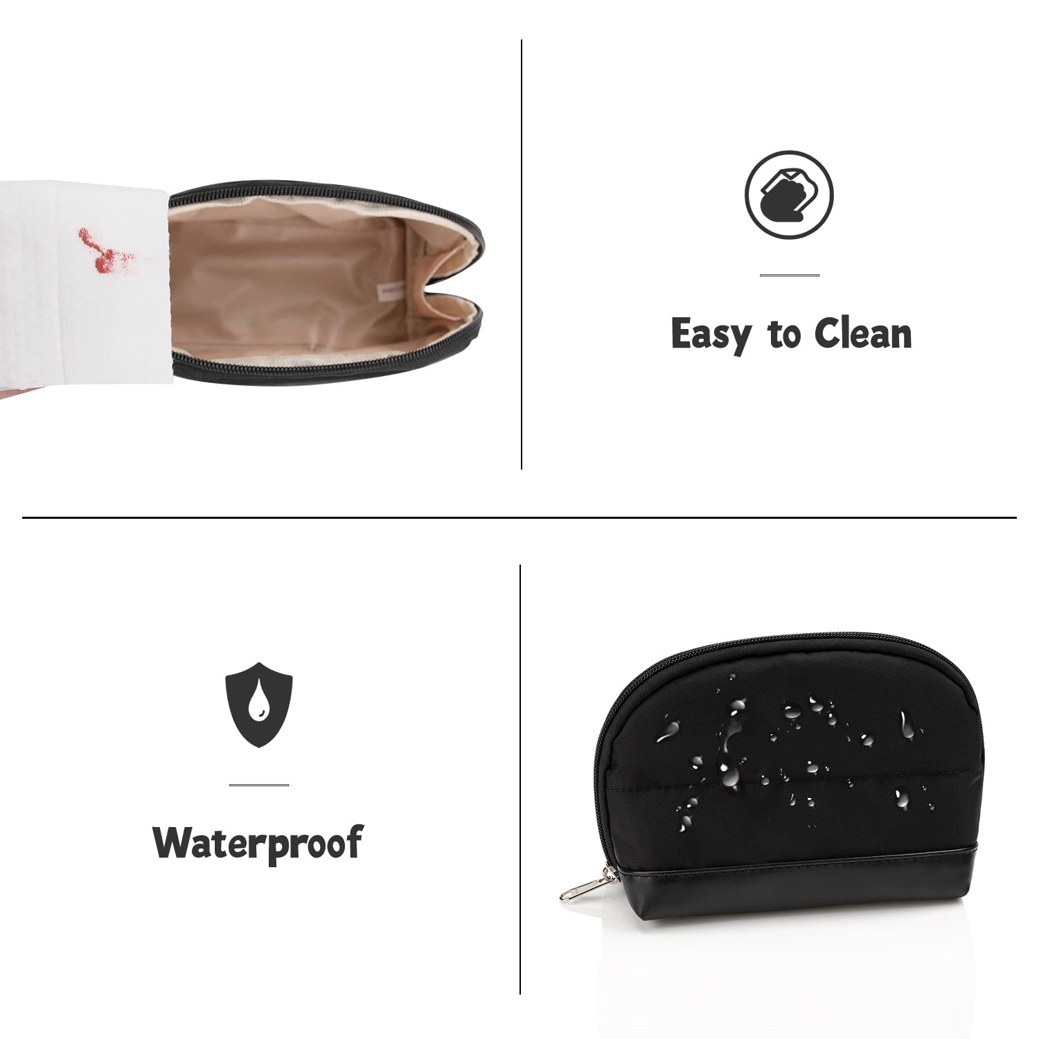 Ethereal Clear Makeup Bag, TSA Travel Makeup Organizer Bag Rose Gold Makeup Bags for Women Small Cosmetic Bag Portable Makeup Bag for Purse