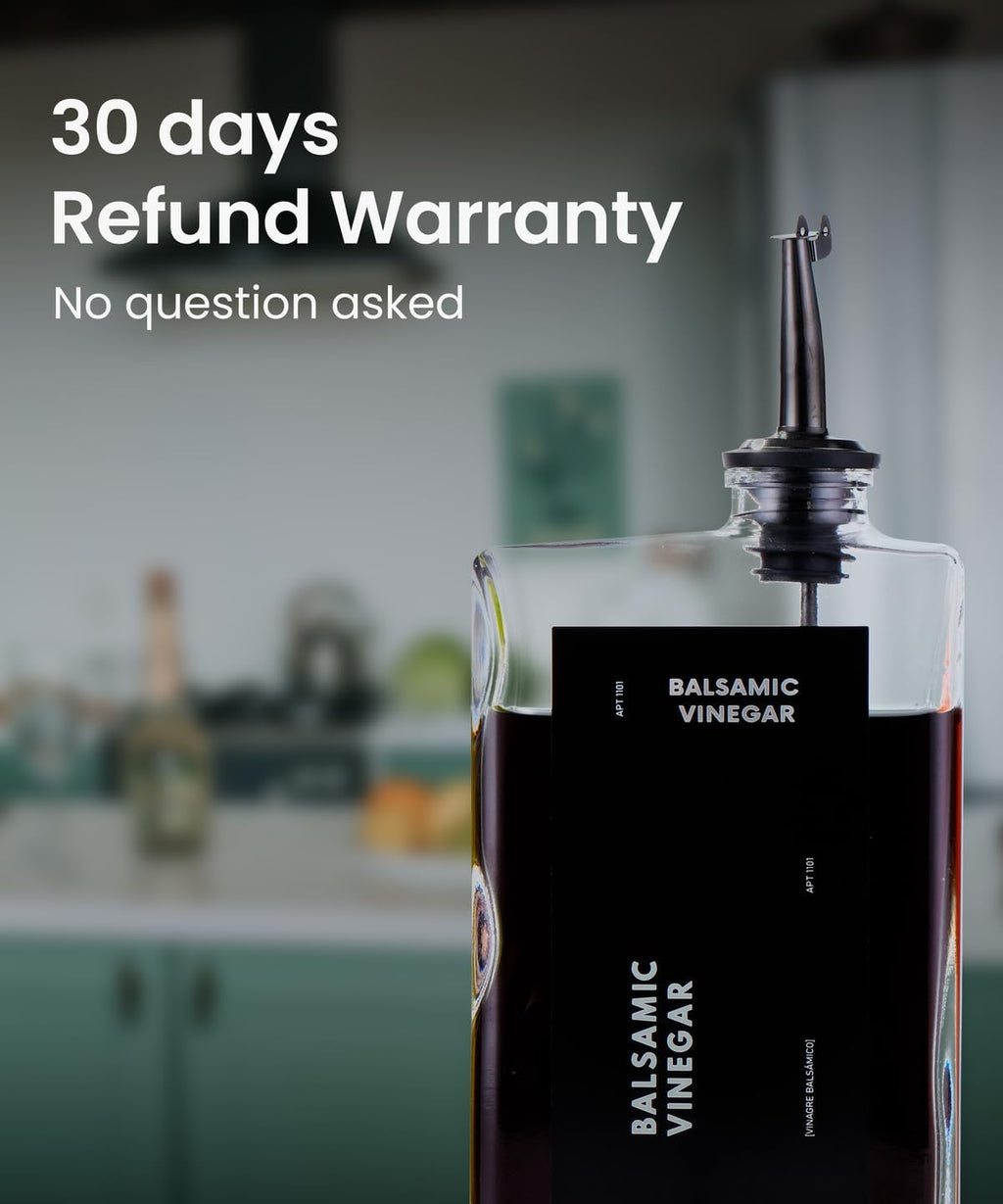 APT 1101 Olive Oil Dispenser for Kitchen, Cooking Oil and Vinegar Dispenser Set, Olive Oil Bottle, Soy sauce dispenser, coffee syrup bottles - 2 pcs, Black