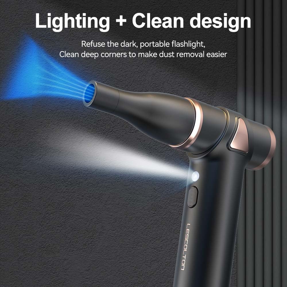 Cordless Hair Dryer No Hot Air, Mini Blow Dryer, Aluminum Air Duster Keyboard Cleaner for Computer Keyboard Electronics Cleaning, Outdoor Hiking, Camping, Air Cushion Inflation