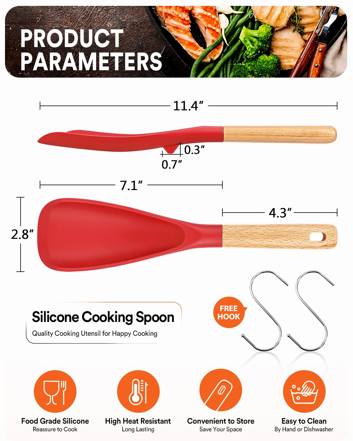 Cooking Spoon for Nonstick Cookwares, Nonstick Safe Cooking Spoon | Protect Your Pans – Gen X Kitchen