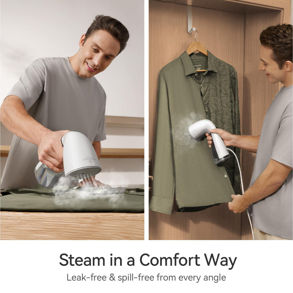 HiLIFE Steamer for Clothes, Portable Handheld Clothing Steamer, 240ml Big Capacity, 700W, Strong Power, Fabric Quick Wrinkle Remover with Brush for Home, Office, Travel (ONLY 120V) -Blue