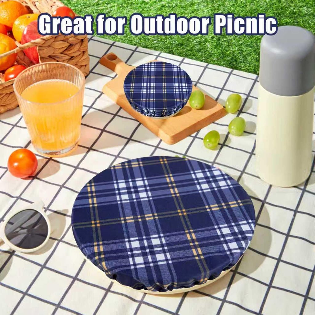 wegreeco Elastic Reusable Bowl Covers for Bread Proofing, Fabric Cloth Sourdough Bowl Covers for Proofing - Set of 3, Grey Leaf