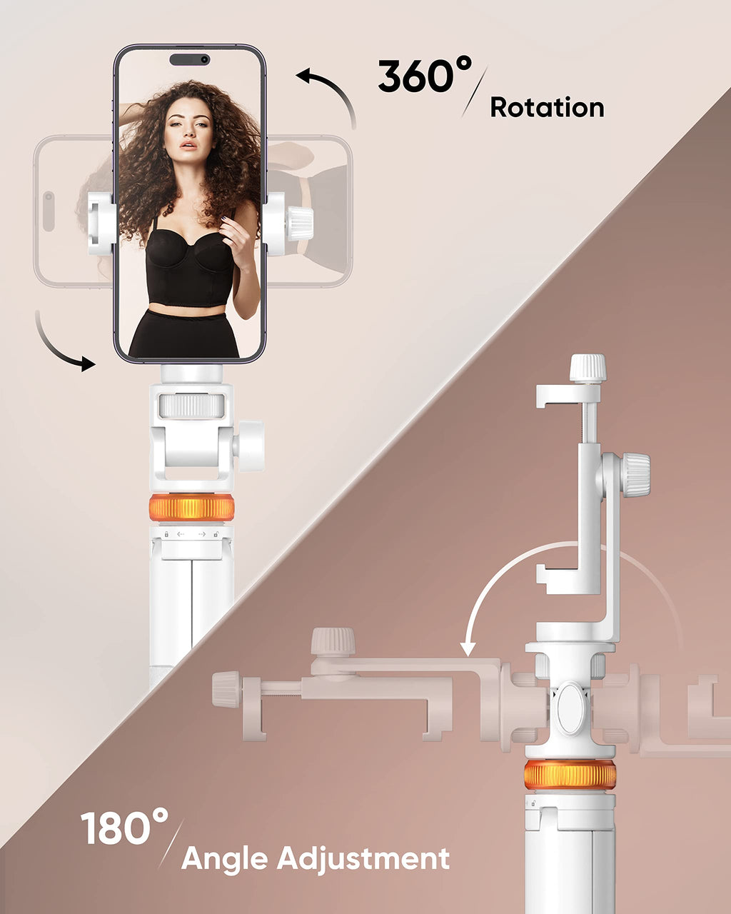 EUCOS 62" Phone Tripod, Tripod for iPhone & Selfie Stick with Remote, Extendable Cell Phone Stand & Ultimate Phone Holder, Solidest Phone Stand Compatible with iPhone/Android