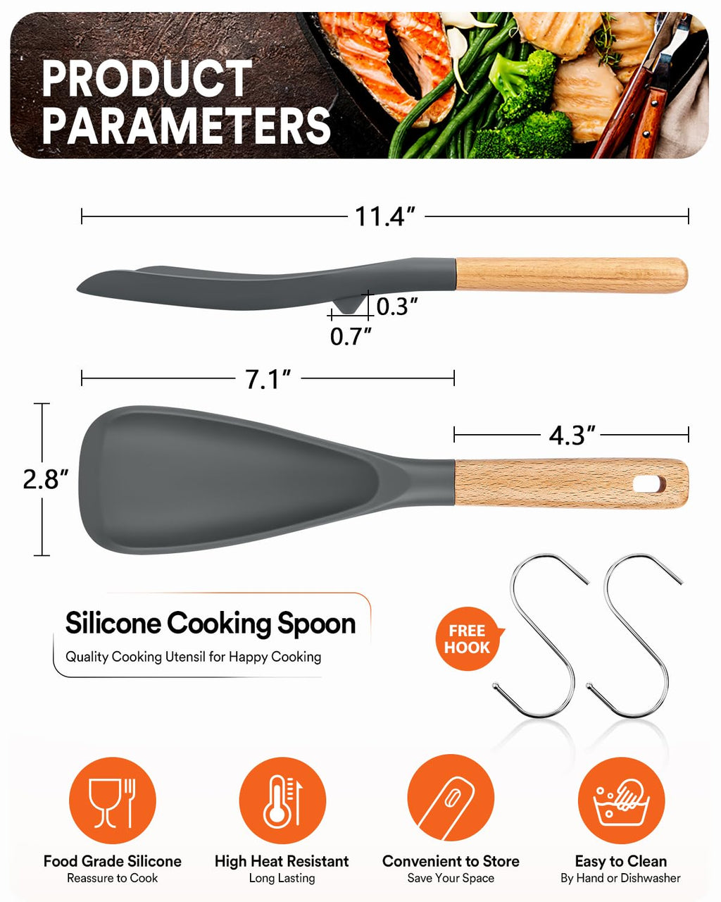 Cooking Spoon for Nonstick Cookwares, Nonstick Safe Cooking Spoon | Protect Your Pans – Gen X Kitchen