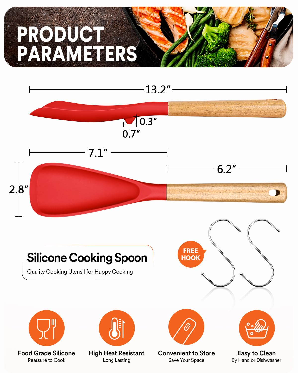 Cooking Spoon for Nonstick Cookwares, Nonstick Safe Cooking Spoon | Protect Your Pans – Gen X Kitchen