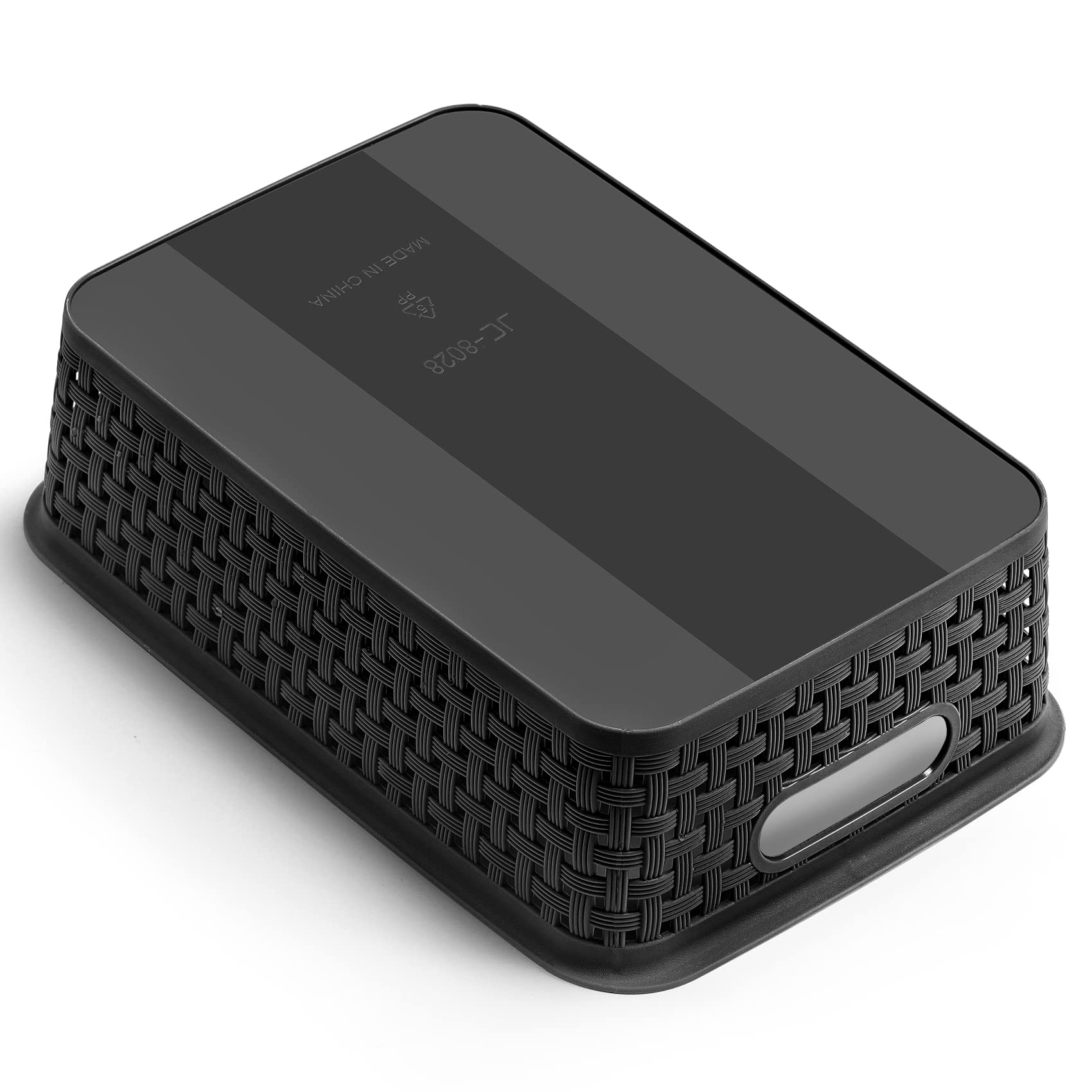 [ 12 Pack ] Plastic Storage Baskets - Small Pantry Organization and Storage Bins - Household Organizers for Laundry Room, Bathrooms, Bedrooms, Kitchens, Cabinets, Countertops, Under Sink or On Shelve