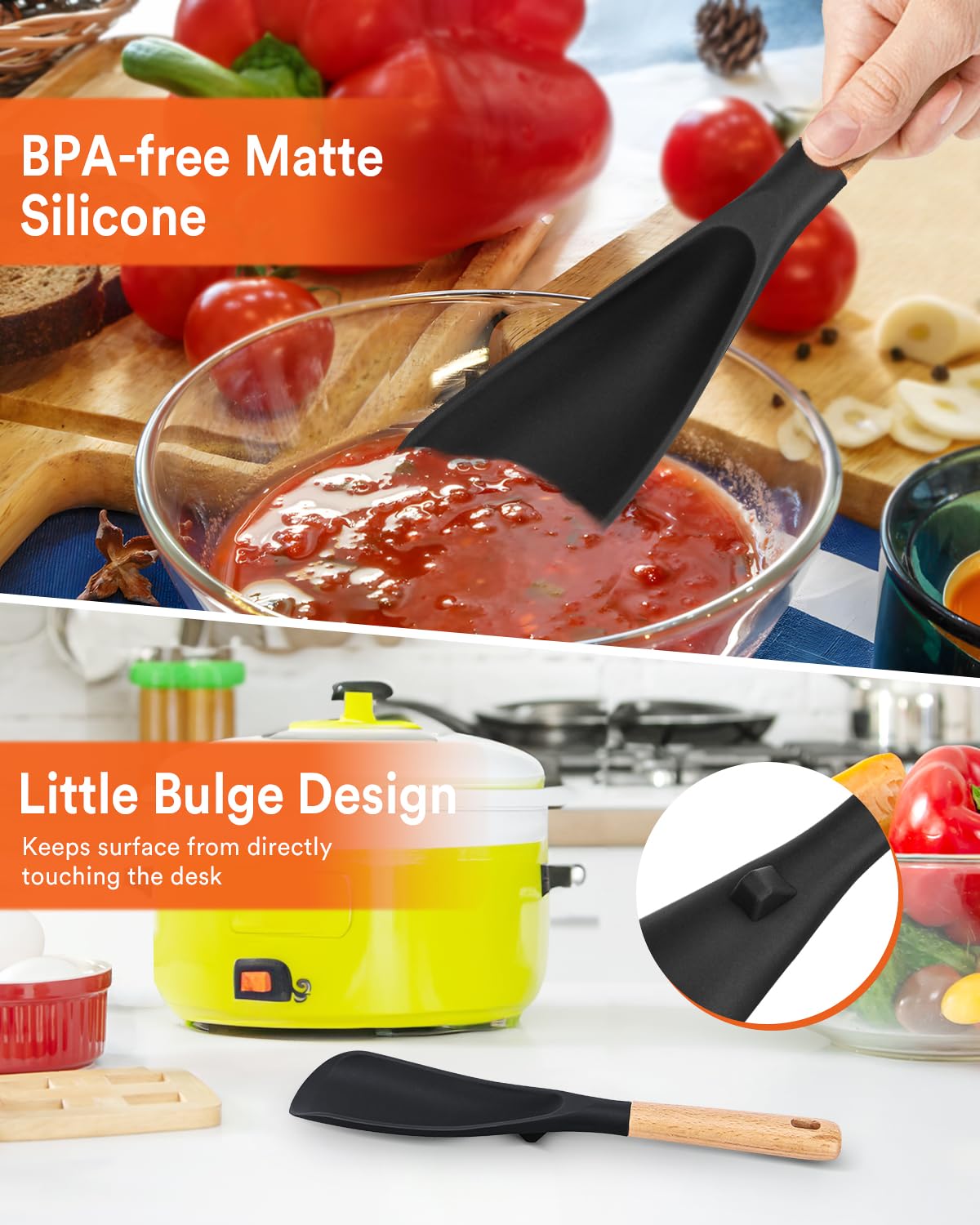 Cooking Spoon for Nonstick Cookwares, Nonstick Safe Cooking Spoon | Protect Your Pans – Gen X Kitchen