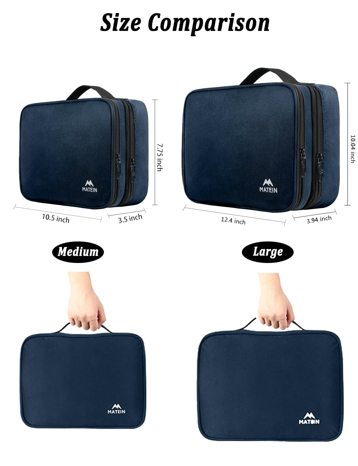 MATEIN Electronics Organizer Travel Case, Water Resistant Cable Organizer Bag for Travel Essentials, Gifts for Men, Storage Bag for Camera Accessories, Phone, Cord & Tablet, Black