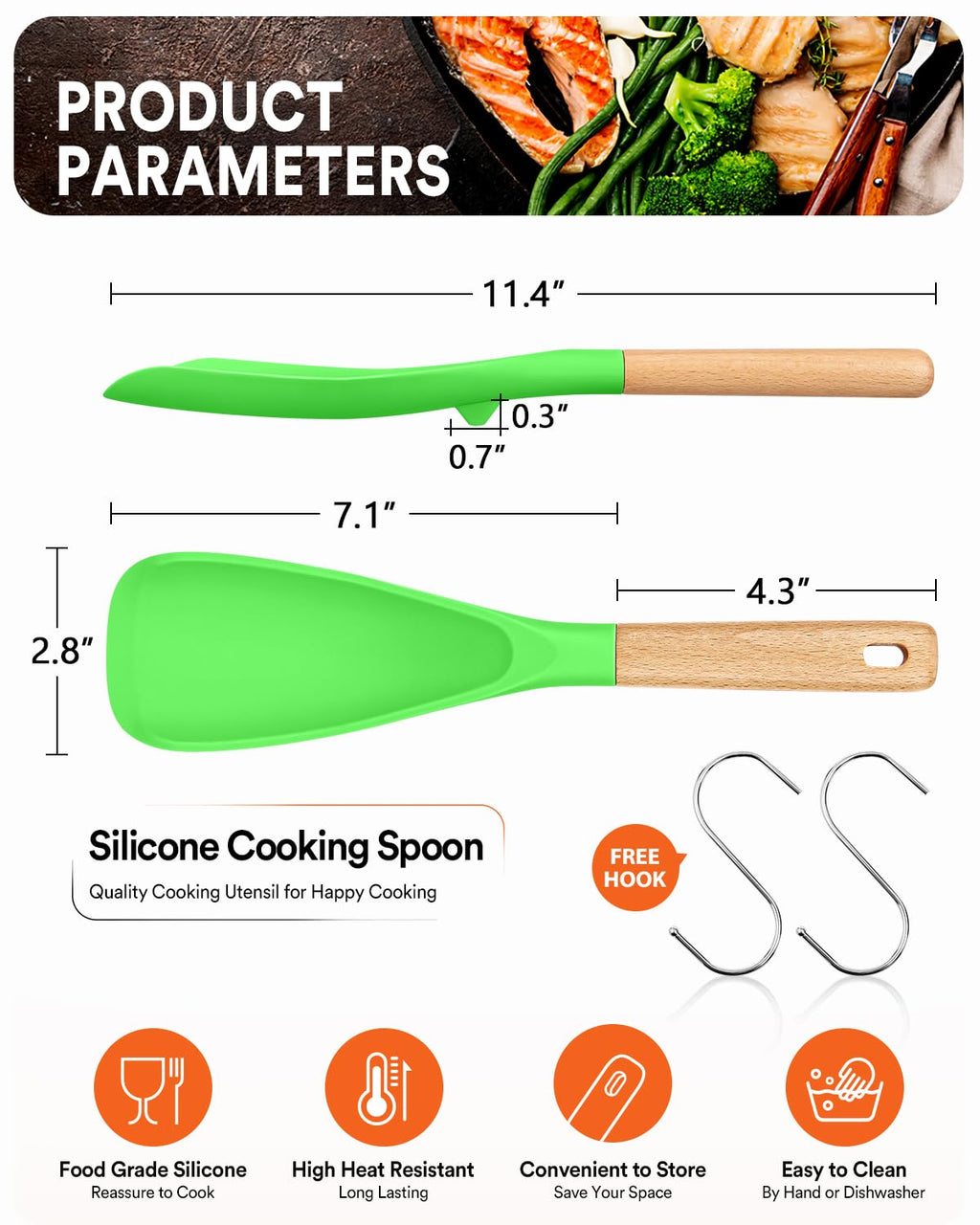 Cooking Spoon for Nonstick Cookwares, Nonstick Safe Cooking Spoon | Protect Your Pans – Gen X Kitchen