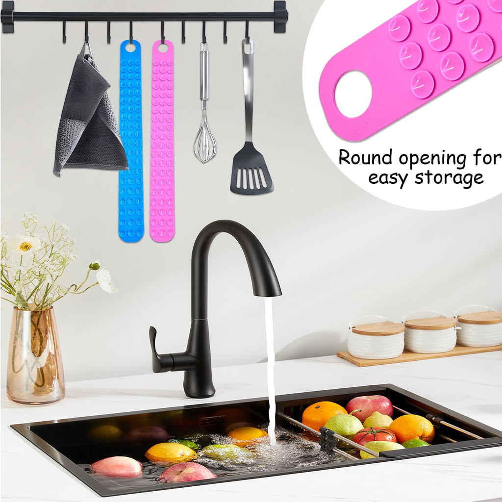 Thaw Belt, Silicone Sink Thawing Fixator Belt, Longer Faster & Safer Defrosting Belt for Frozen Meat Fruit and Vegetable, Thaws in Minutes Instead of Hours, Super Suction, no Heat Required (Blue)