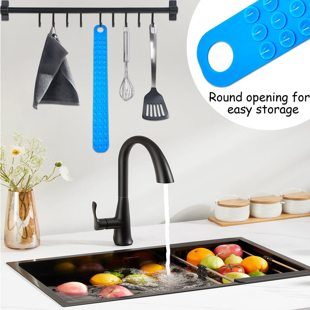 Thaw Belt, Silicone Sink Thawing Fixator Belt, Longer Faster & Safer Defrosting Belt for Frozen Meat Fruit and Vegetable, Thaws in Minutes Instead of Hours, Super Suction, no Heat Required (Blue)