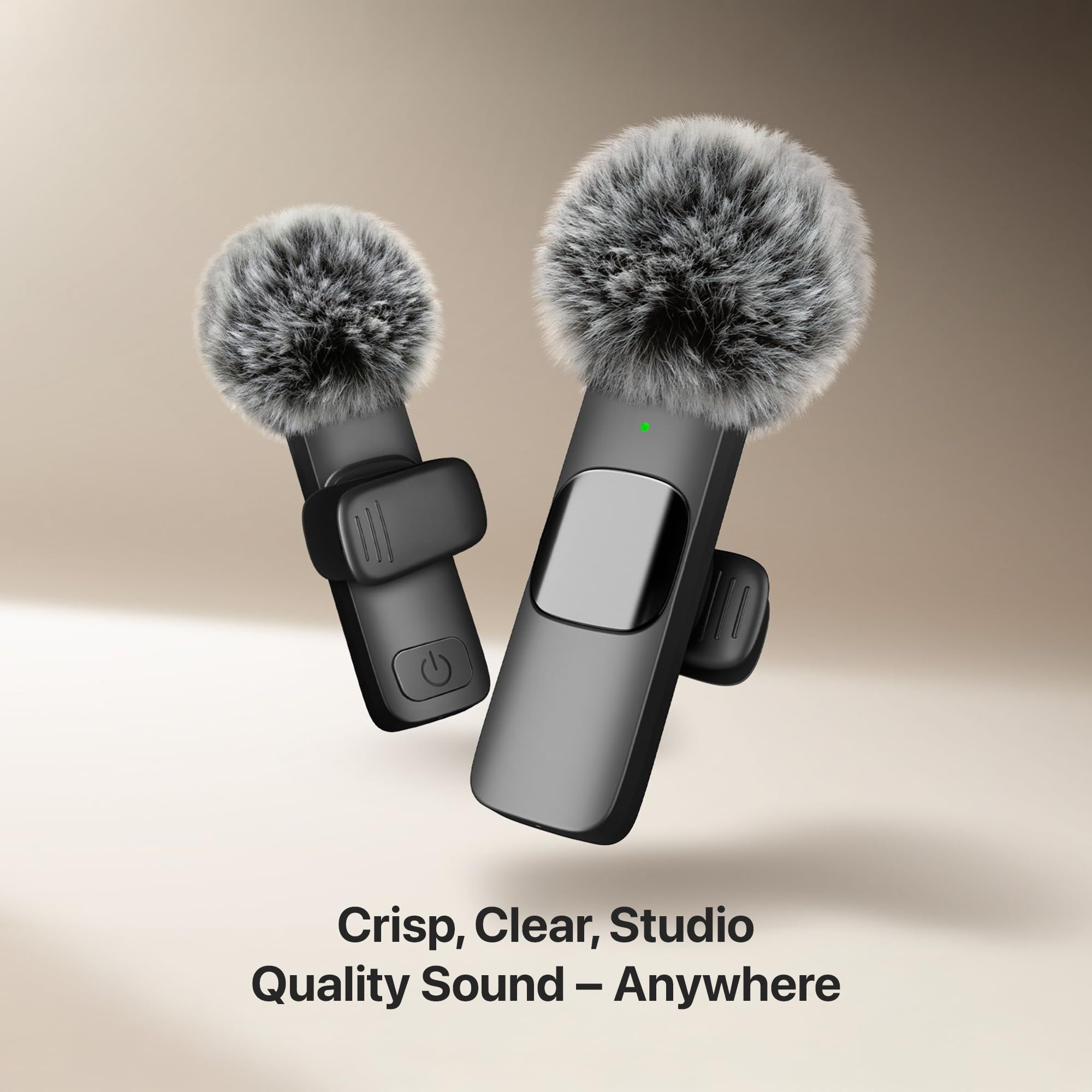 Mini Mic Pro (Latest Model) - Wireless Mini Microphone for iPhone, iPad, Android - 2 Pack Lavalier Microphone for Video Recording - iPhone Mic Crystal Clear Recording with USB-C for Content Creators