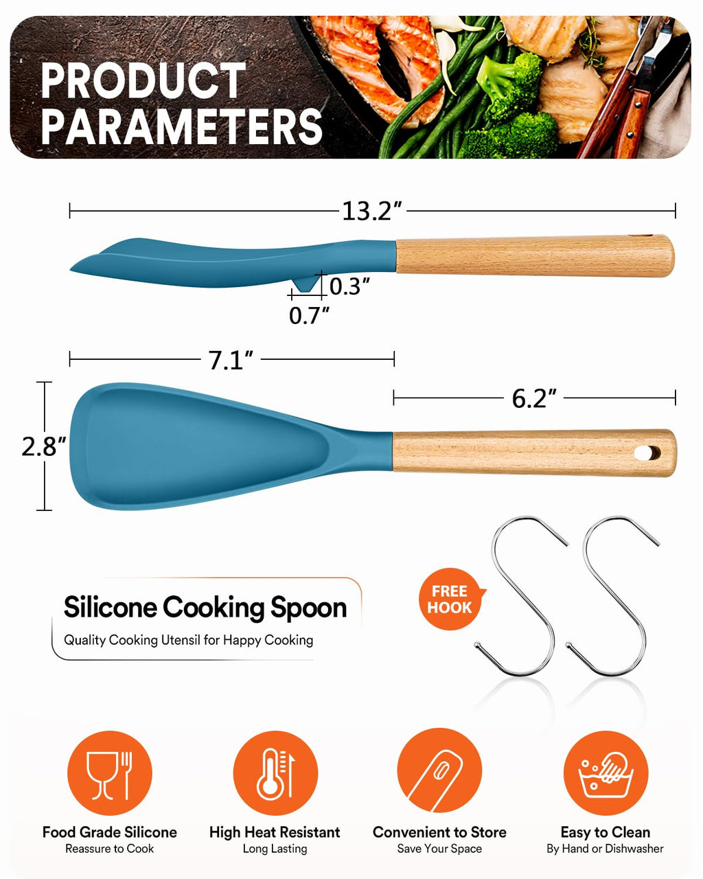 Cooking Spoon for Nonstick Cookwares, Nonstick Safe Cooking Spoon | Protect Your Pans – Gen X Kitchen