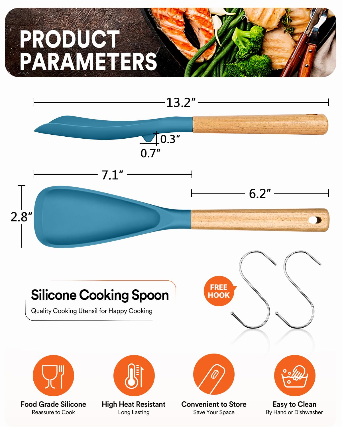 Cooking Spoon for Nonstick Cookwares, Nonstick Safe Cooking Spoon | Protect Your Pans – Gen X Kitchen