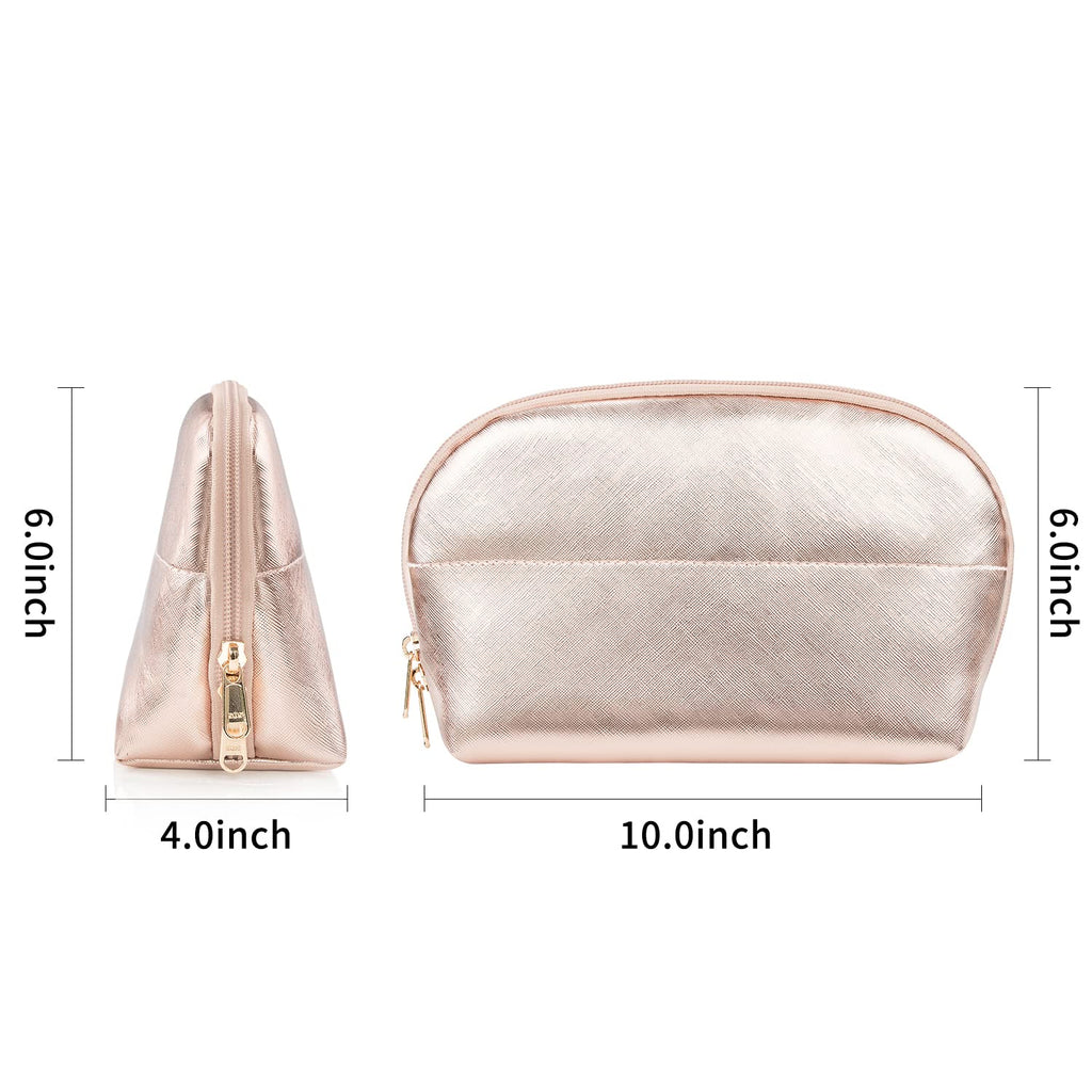 Ethereal Clear Makeup Bag, TSA Travel Makeup Organizer Bag Rose Gold Makeup Bags for Women Small Cosmetic Bag Portable Makeup Bag for Purse