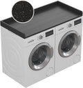 No-installation HDPE Washer Dryer Countertop Washer and Dryer Topper Covers for The Top Laundry Countertop Laundry Room Organization No Water Leakage,Black