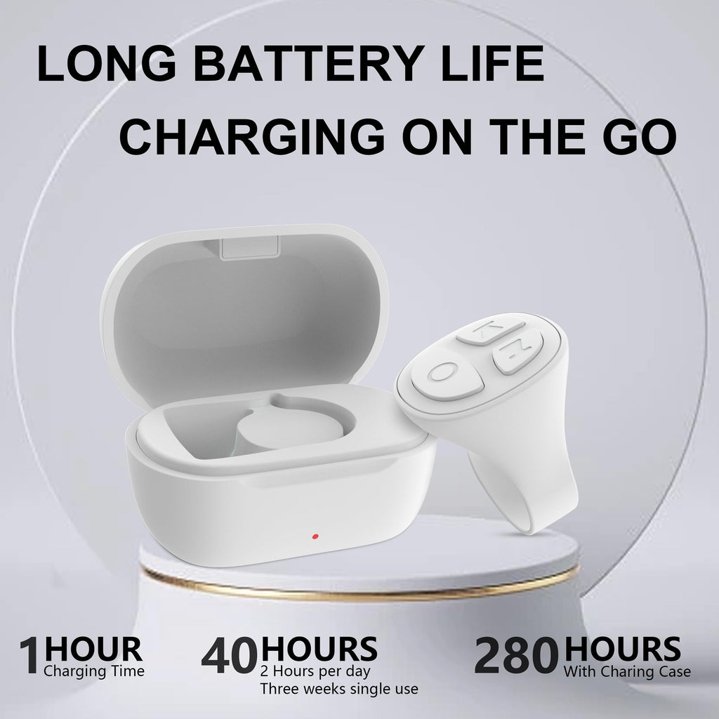 Tiktok Scrolling Ring for iPhone, Bluetooth Camera Remote Control, Remote Control for TIK Tok Scrolling Ring for iPhone, Android (Black)