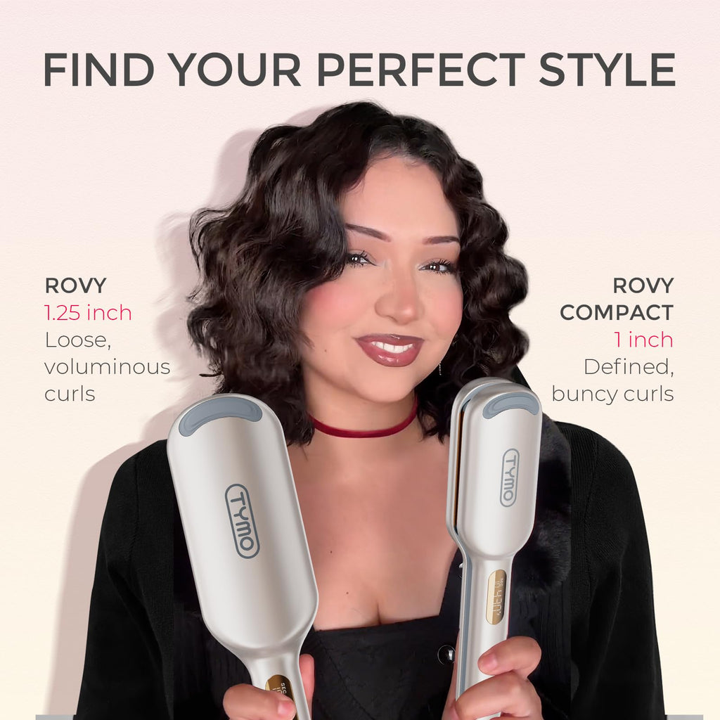 Curling Iron Hair Crimper Waver - TYMO ROVY Beach Waves Curling Wand, Ionic Deep Waver Hair Curler Tool with Ceramic 3 Barrel for Women, Dual Voltage, Anti-Scald, Easy to Use, Pink, 1.25 Inch