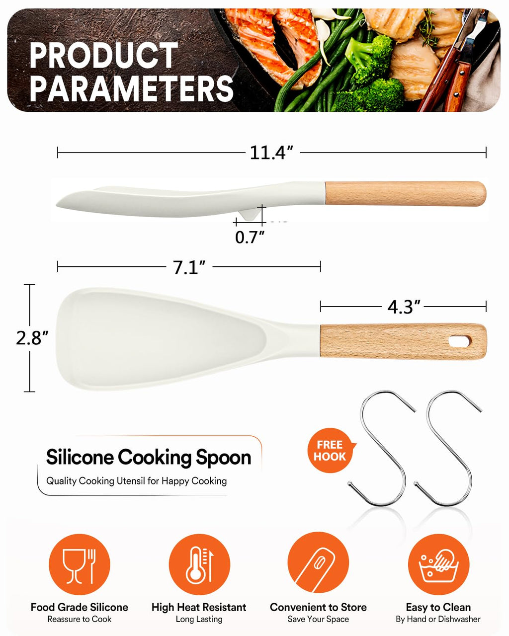 Cooking Spoon for Nonstick Cookwares, Nonstick Safe Cooking Spoon | Protect Your Pans – Gen X Kitchen
