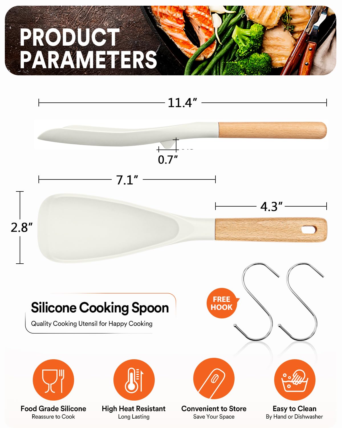 Cooking Spoon for Nonstick Cookwares, Nonstick Safe Cooking Spoon | Protect Your Pans – Gen X Kitchen