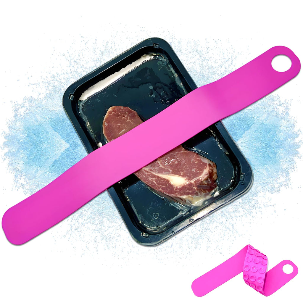 Thaw Belt, Silicone Sink Thawing Fixator Belt, Longer Faster & Safer Defrosting Belt for Frozen Meat Fruit and Vegetable, Thaws in Minutes Instead of Hours, Super Suction, no Heat Required (Blue)