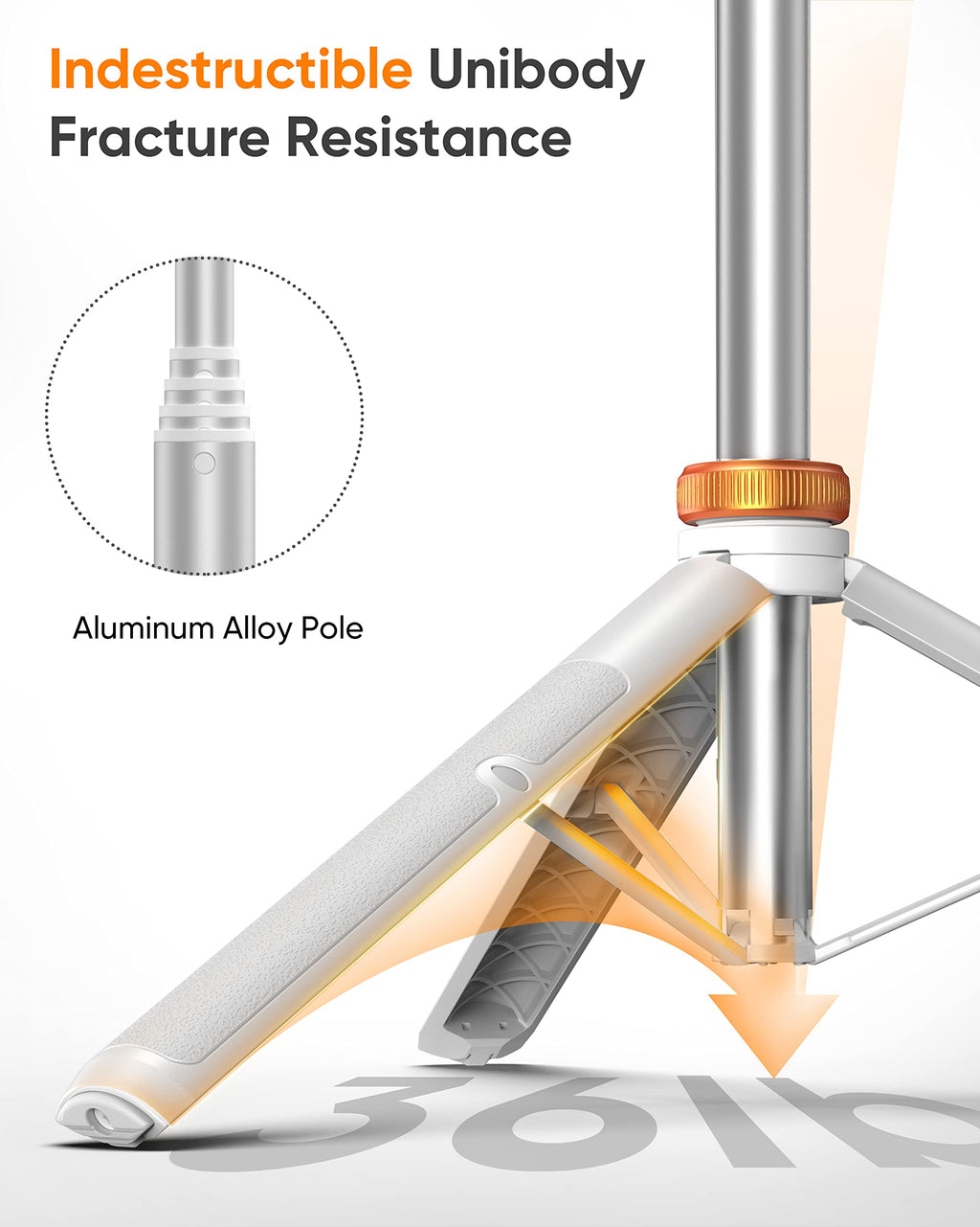 EUCOS 62" Phone Tripod, Tripod for iPhone & Selfie Stick with Remote, Extendable Cell Phone Stand & Ultimate Phone Holder, Solidest Phone Stand Compatible with iPhone/Android