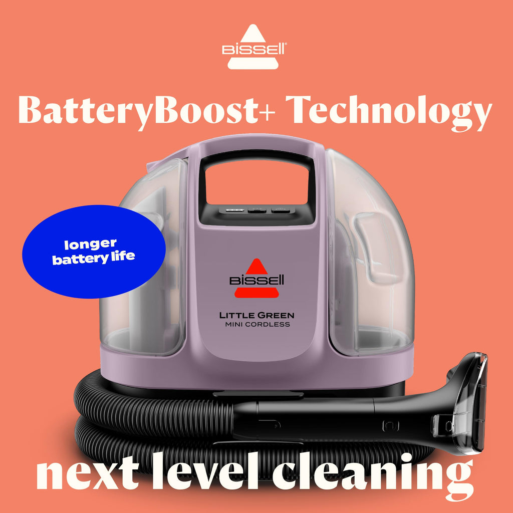BISSELL Little Green Cordless Portable Deep Cleaner with 25V Lithium-Ion Battery & Battery-Boost Technology, 3682