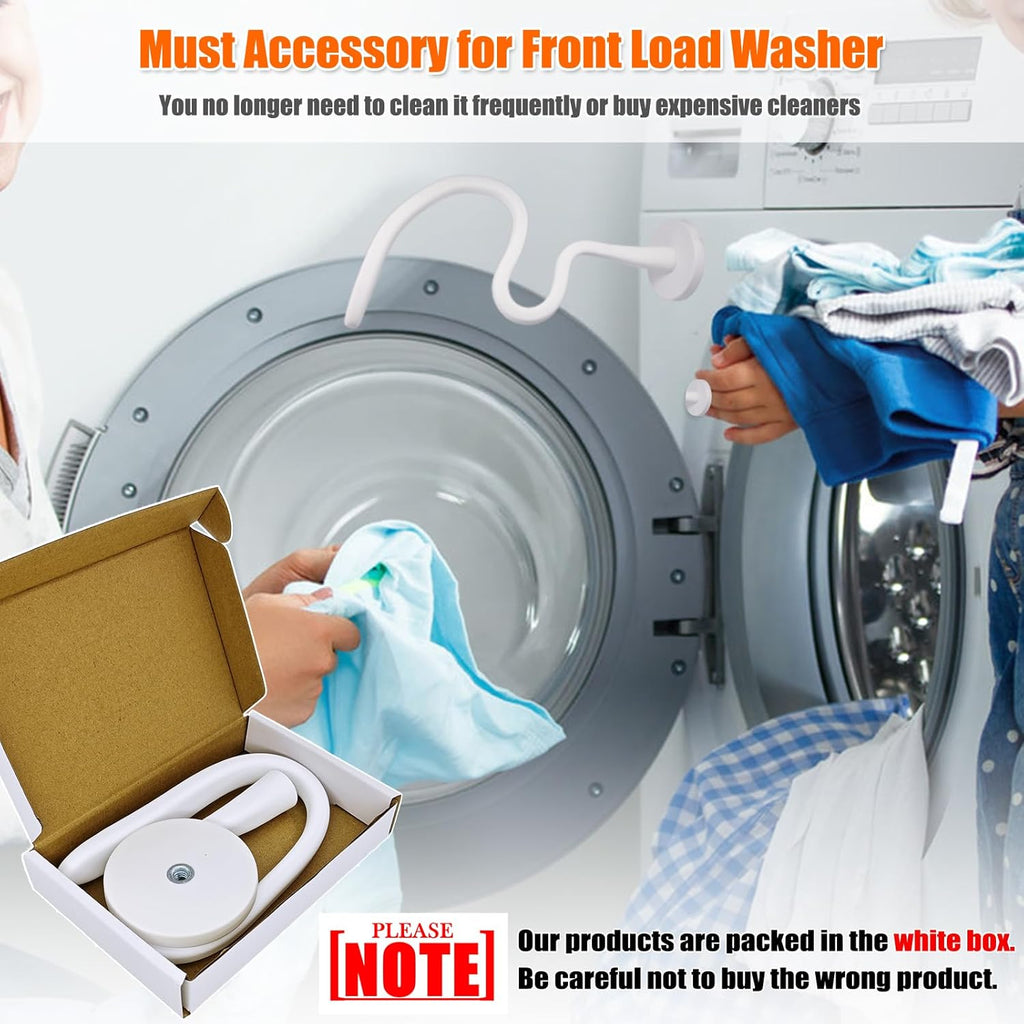 Front Load Washer Door Prop, Removable Flexible Washer Door Stopper, Magnetic Washing Machine Door Holder with 66mm Magnet Base, Keep Washer Door Open to Prevent Odors (Black)