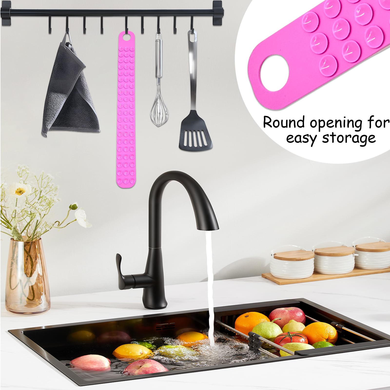 Thaw Belt, Silicone Sink Thawing Fixator Belt, Longer Faster & Safer Defrosting Belt for Frozen Meat Fruit and Vegetable, Thaws in Minutes Instead of Hours, Super Suction, no Heat Required (Blue)