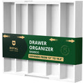ROYAL CRAFT WOOD Luxury Bamboo Kitchen Drawer Organizer - Silverware Organizer, Utensil Holder & Cutlery Tray Drawer Dividers for Flatware (9 Slot, Natural)