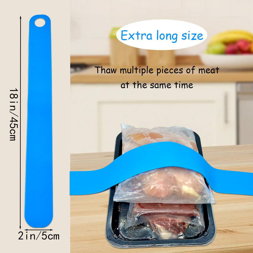 Thaw Belt, Silicone Sink Thawing Fixator Belt, Longer Faster & Safer Defrosting Belt for Frozen Meat Fruit and Vegetable, Thaws in Minutes Instead of Hours, Super Suction, no Heat Required (Blue)