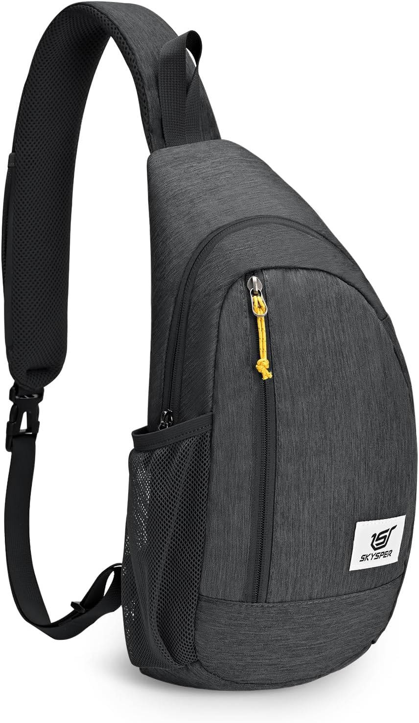SKYSPER Sling Bag RFID Crossbody Sling Backpack Cross Body Shoulder Travel Bag Hiking Daypack for Women Men(Black)