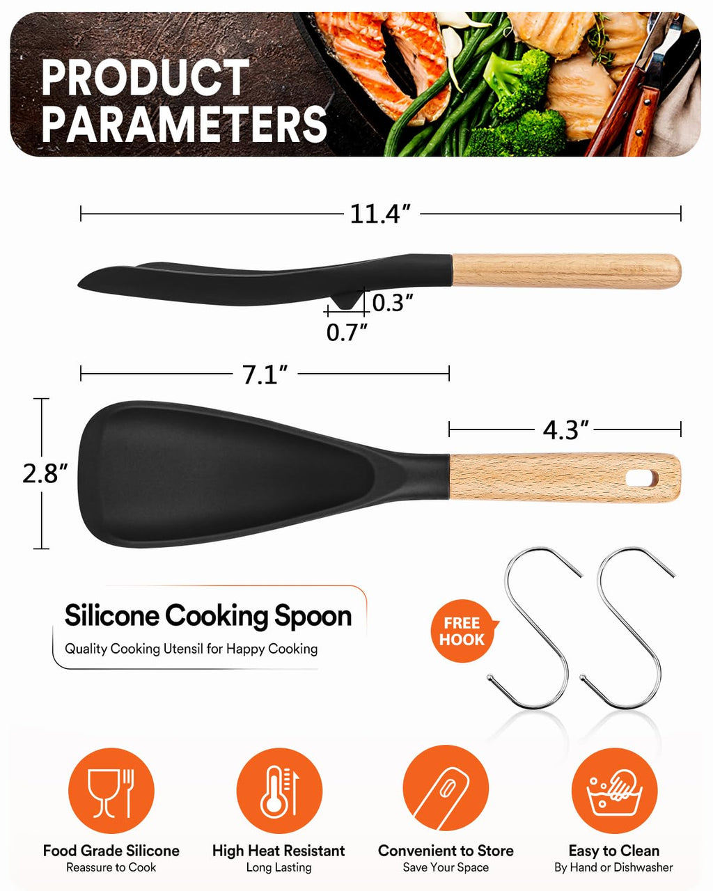 Cooking Spoon for Nonstick Cookwares, Nonstick Safe Cooking Spoon | Protect Your Pans – Gen X Kitchen