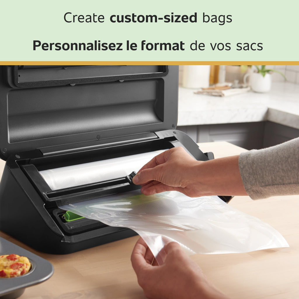 FoodSaver Custom Length Vacuum Sealer Bags Multipack, 5 Count Rolls for Airtight Food Storage and Sous Vide - Compatible with FoodSaver, 8 (2 Pack) and 11 (3 Pack)