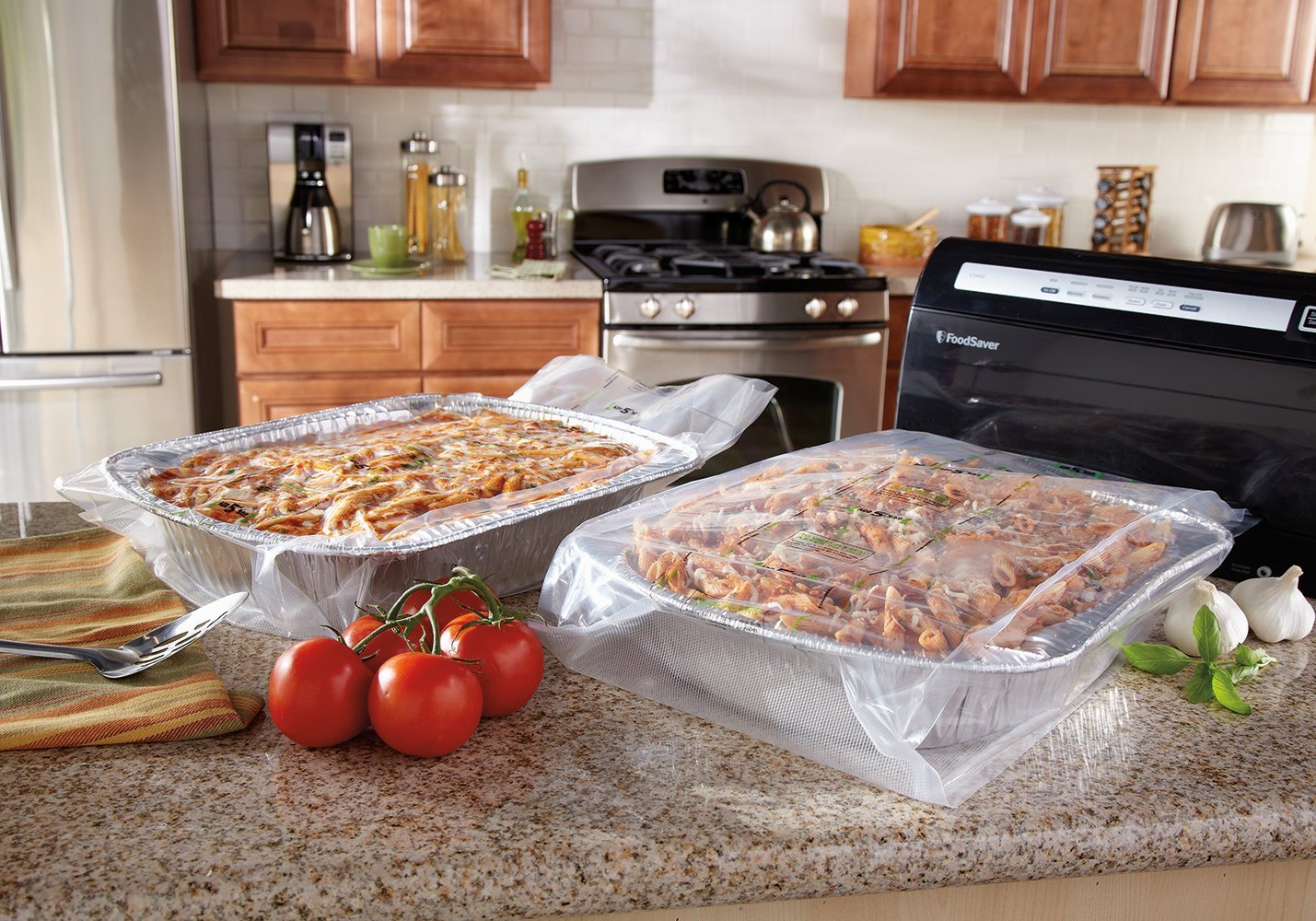 FoodSaver Custom Length Vacuum Sealer Bags Multipack, 5 Count Rolls for Airtight Food Storage and Sous Vide - Compatible with FoodSaver, 8 (2 Pack) and 11 (3 Pack)