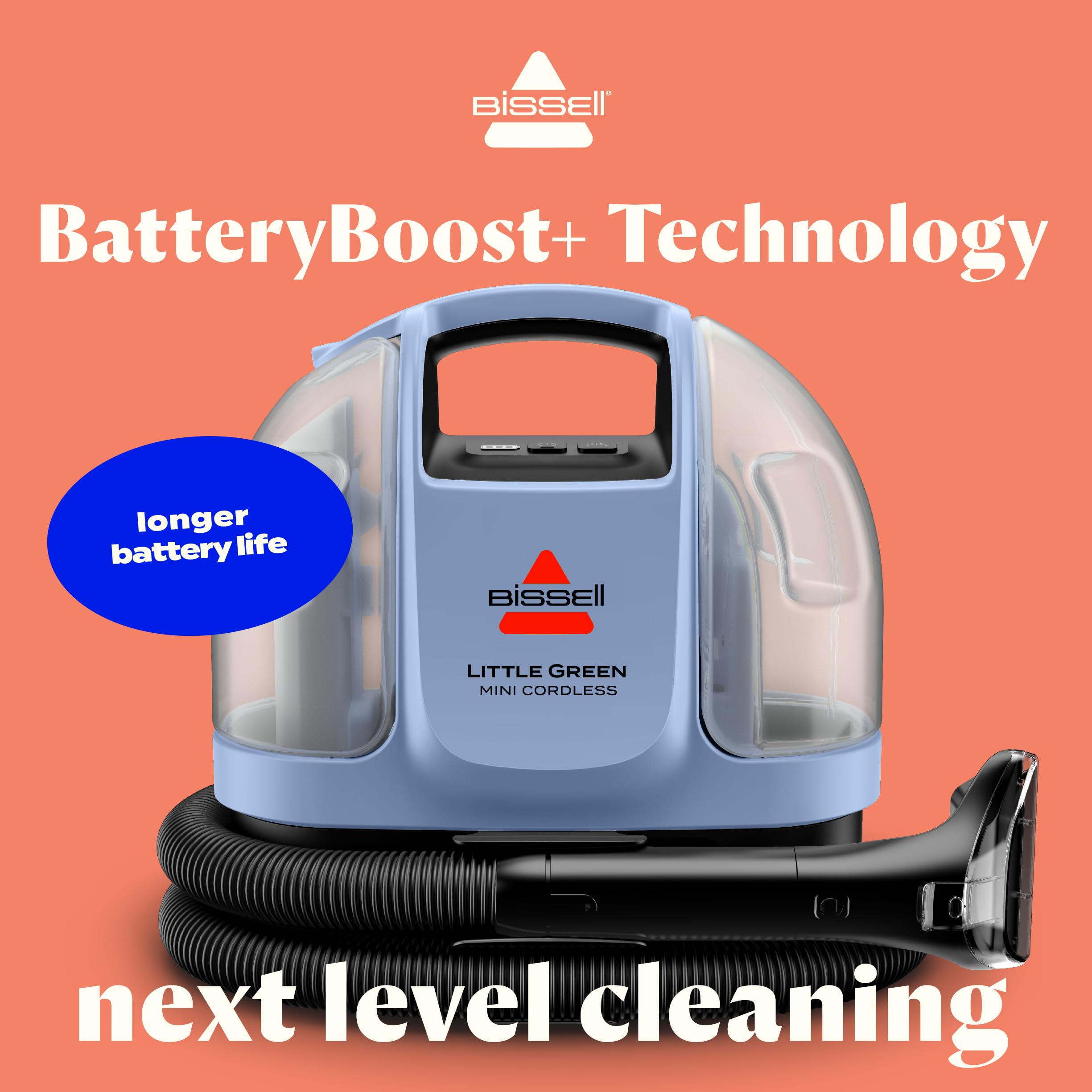 BISSELL Little Green Cordless Portable Deep Cleaner with 25V Lithium-Ion Battery & Battery-Boost Technology, 3682