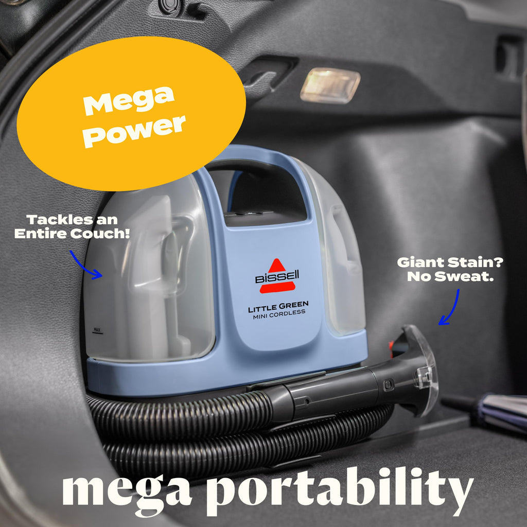 BISSELL Little Green Cordless Portable Deep Cleaner with 25V Lithium-Ion Battery & Battery-Boost Technology, 3682