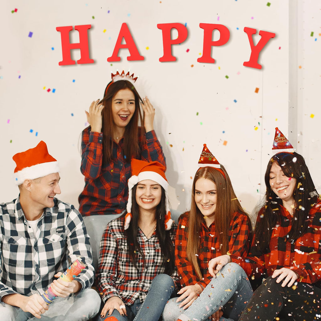 AOCEAN 6 Inch Red Wood Letters Unfinished Wood Letters for Wall Decor Decorative Standing Letters Slices Sign Board Decoration for Craft Home Party Projects (X)