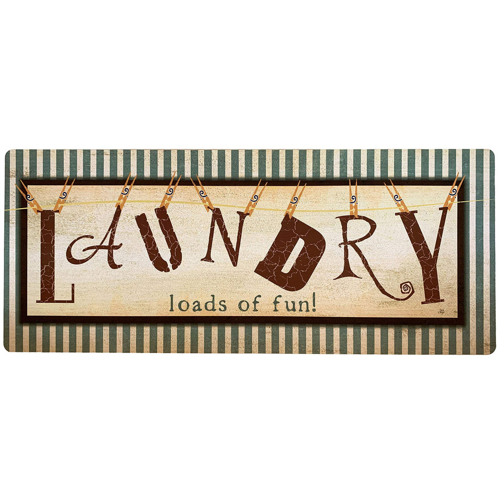 UKELER Laundry Room Rug Runner, Farmhouse Laundry Mats for Washroom Laundry Room Bathroom Kitchen, Non Slip Anti Fatigue Laundry Rugs 48''x20''