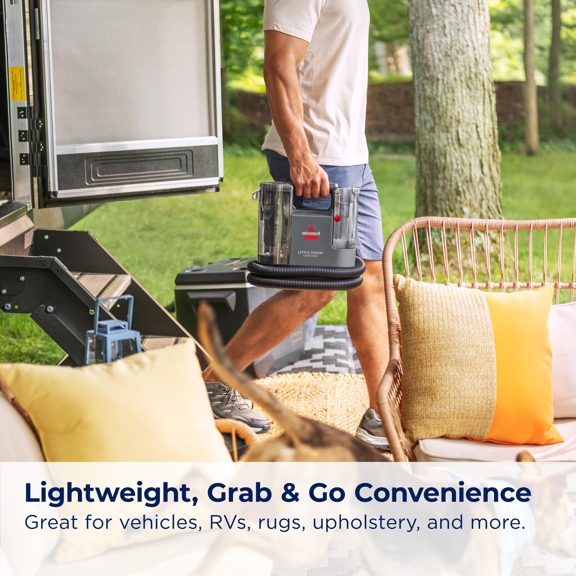 BISSELL Little Green Cordless Portable Deep Cleaner with 25V Lithium-Ion Battery & Battery-Boost Technology, 3682