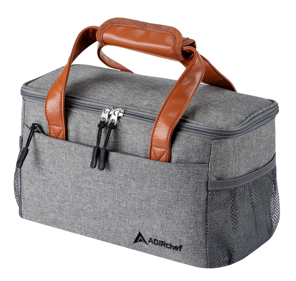 Adir Mini Single Serve Travel Coffee Maker Pouch Organizer, Portable For Travel, Camping, Office Lunch Bag For Grab & Go Daily Use (Black & Green)