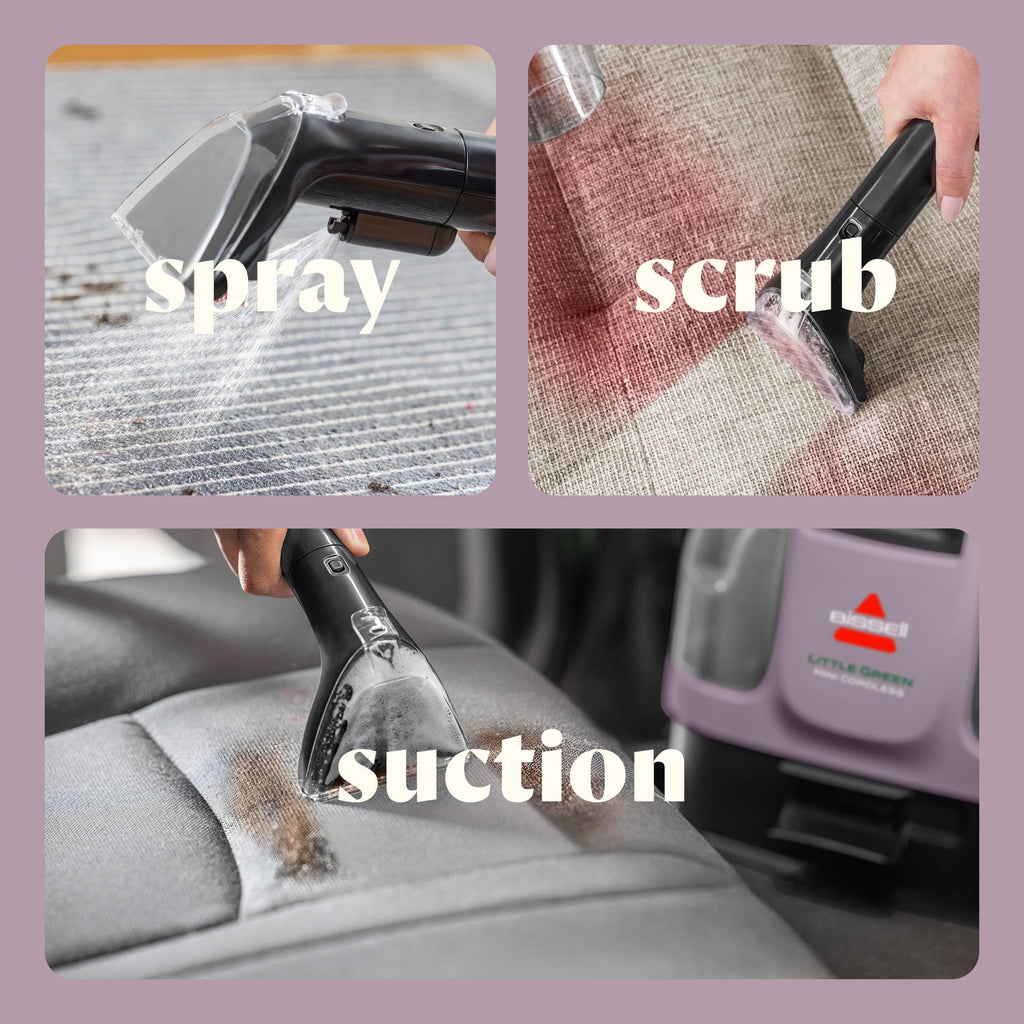 BISSELL Little Green Cordless Portable Deep Cleaner with 25V Lithium-Ion Battery & Battery-Boost Technology, 3682