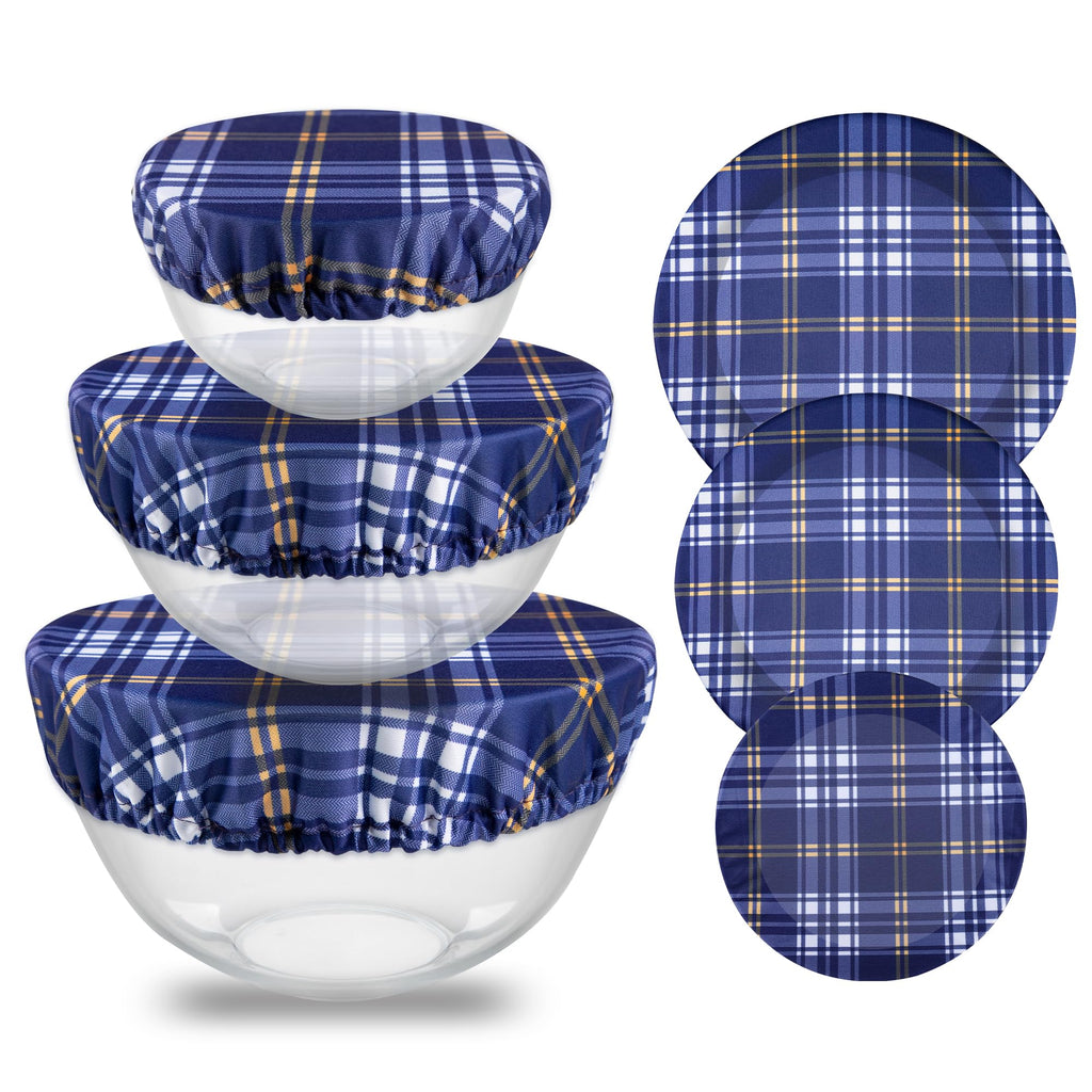 wegreeco Elastic Reusable Bowl Covers for Bread Proofing, Fabric Cloth Sourdough Bowl Covers for Proofing - Set of 3, Grey Leaf